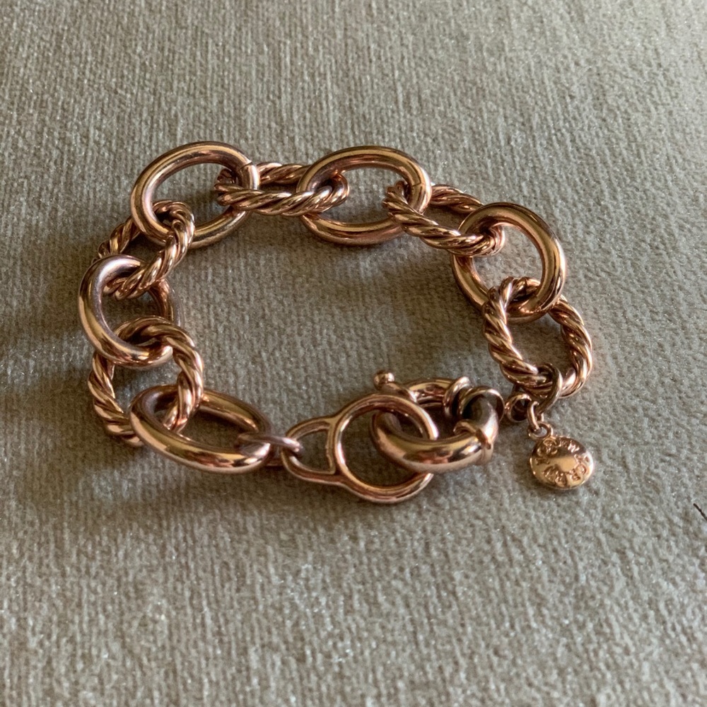 J Crew rose gold chunky link bracelet